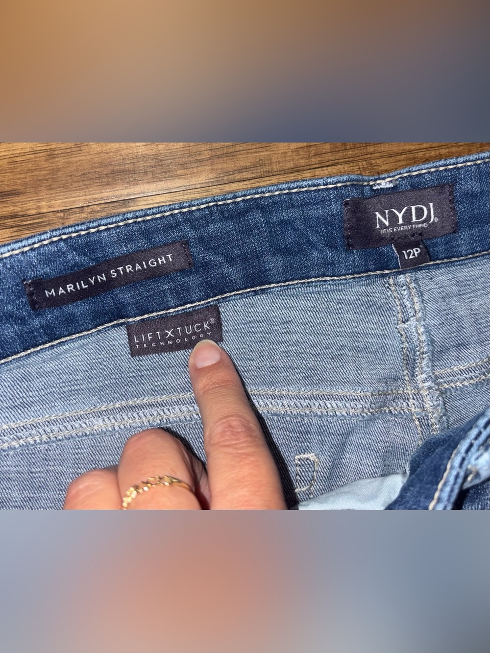 NYDJ Marilyn Straight Jeans Size 12P - Picture 2 of 9